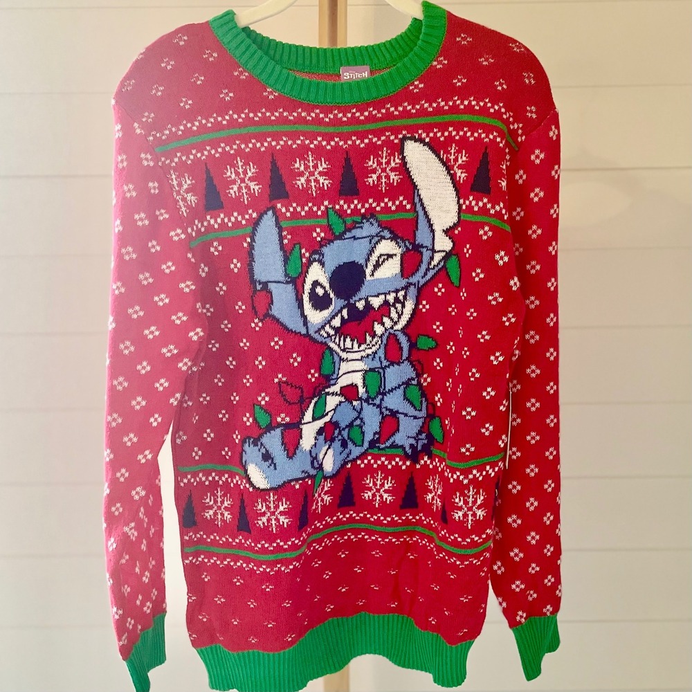 Disney Stitch Kids Ugly Christmas Sweater Size‎ XXL 18